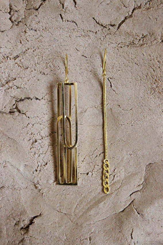 Forma Earring 09 Gold Plated Silver