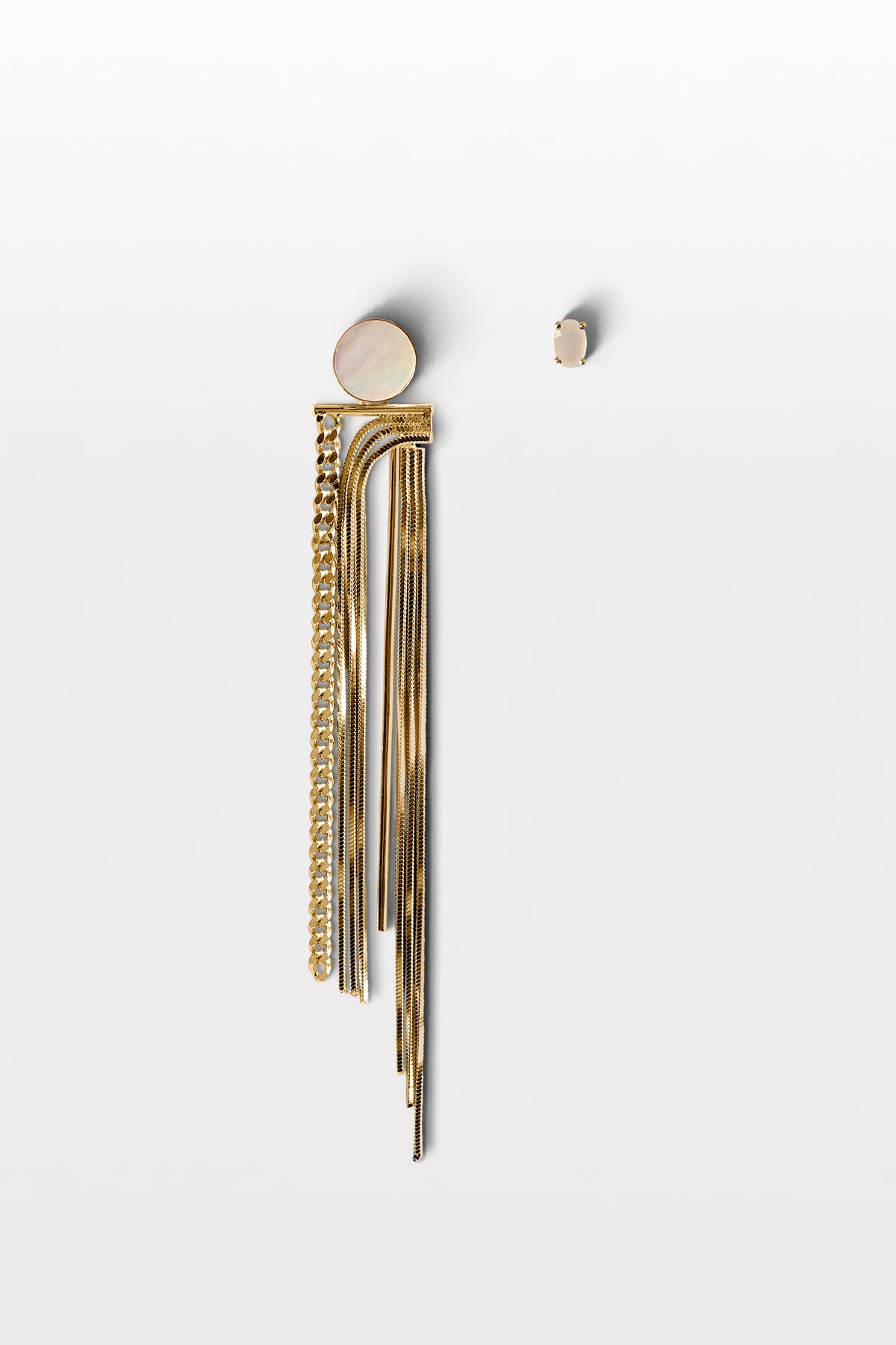 Contra Earring 09 Gold Plated Silver