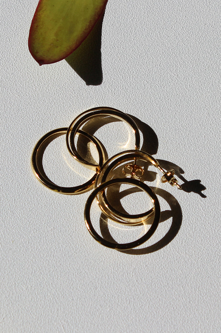 10Y LVK Earring 02 Gold Plated Silver