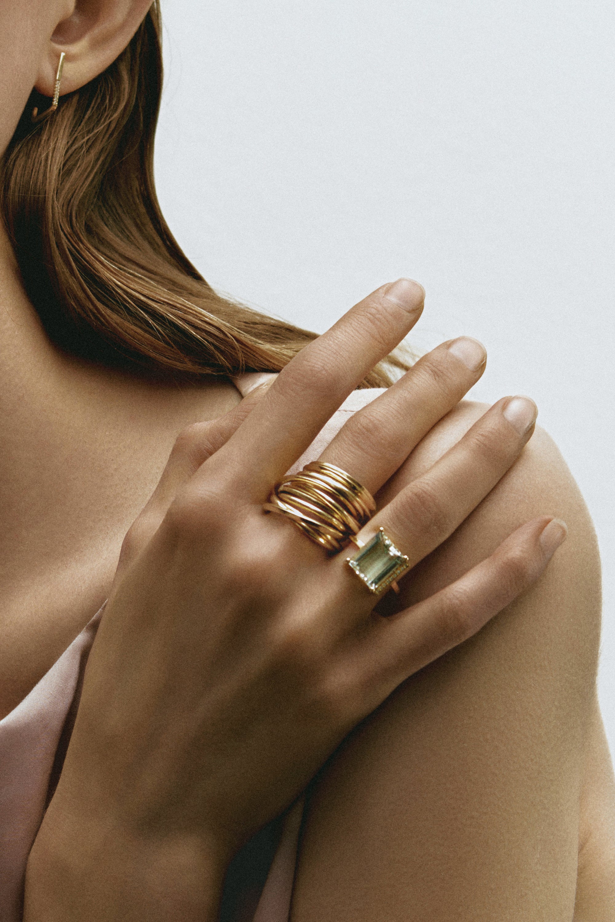 Bague Lustre 18 or jaune 18K