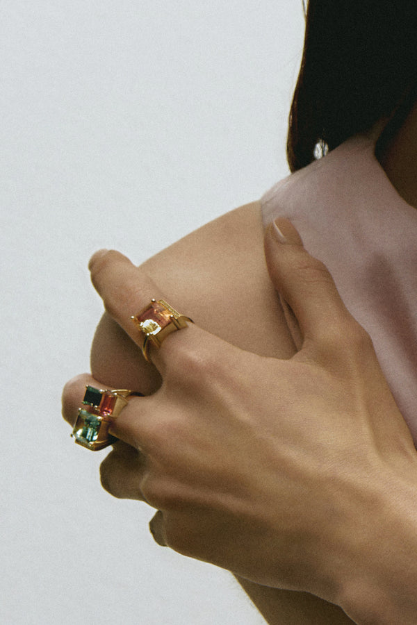 Bague Lustre 15 or jaune 18K