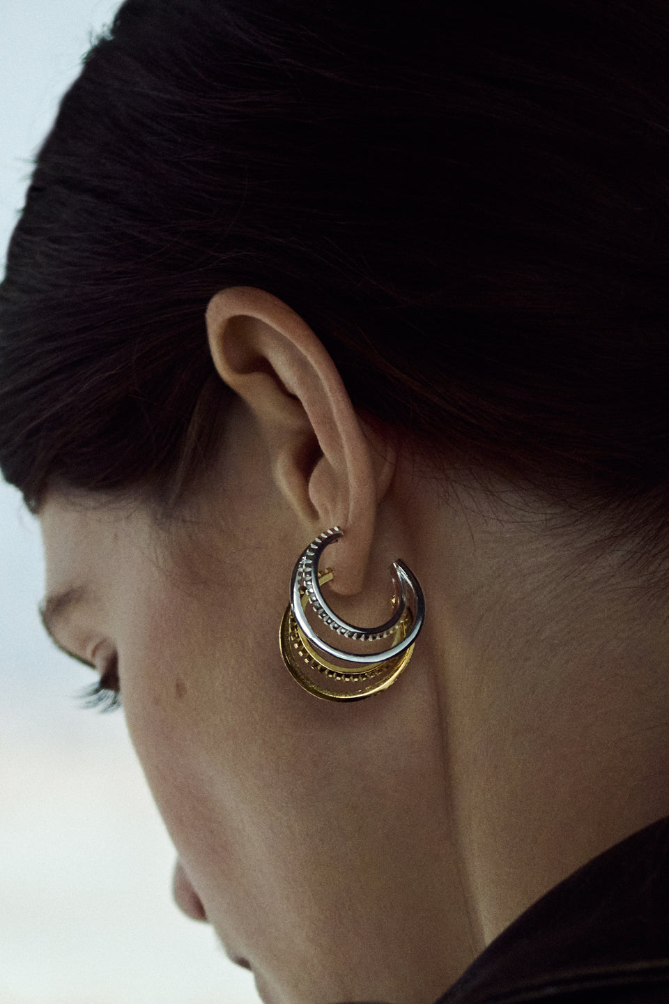 Epoc Earring 06 Gold Plated Silver