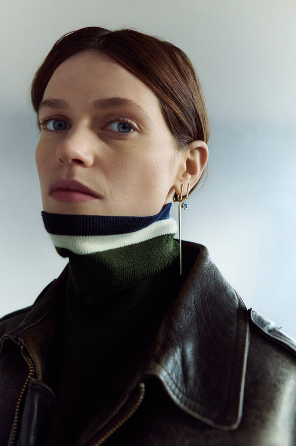 Single Earring 17 18K Yellow Gold