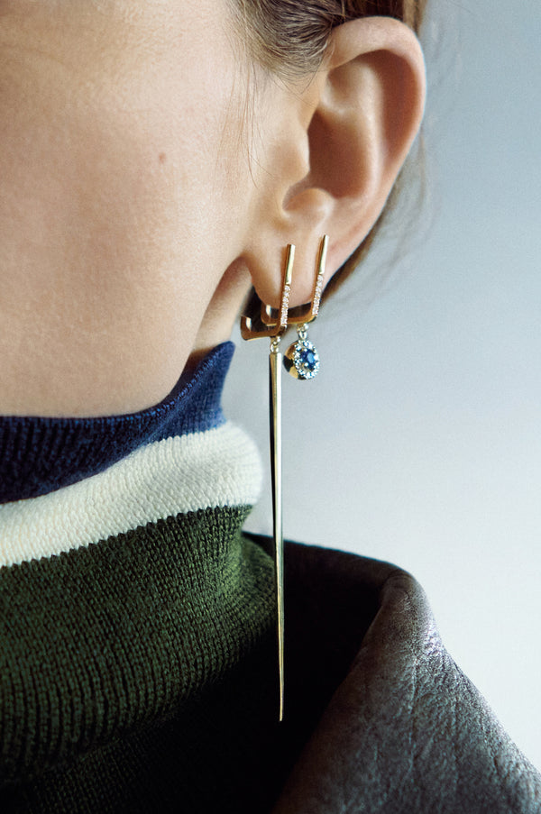 Single Earring 17 18K Yellow Gold