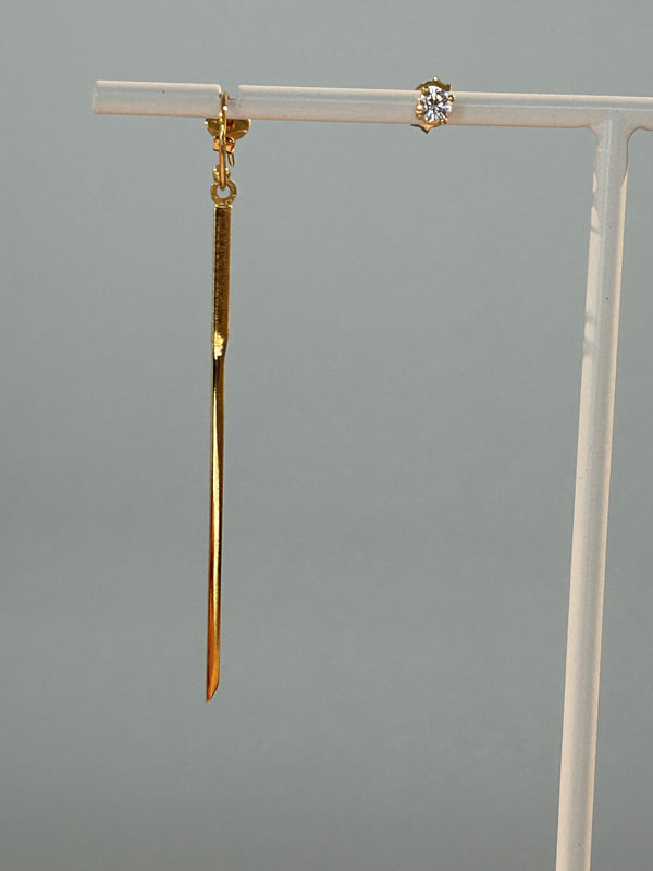 Fluid Earring 01 Gold Plated Silver