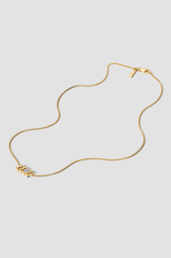 Verto Necklace 06 Gold Plated Silver