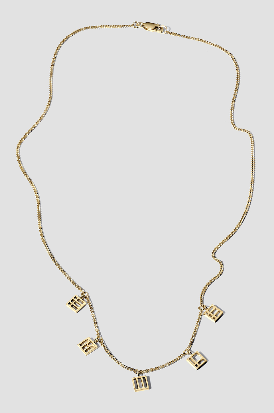 Pendentif LVK Alphabet en or jaune 18 carats