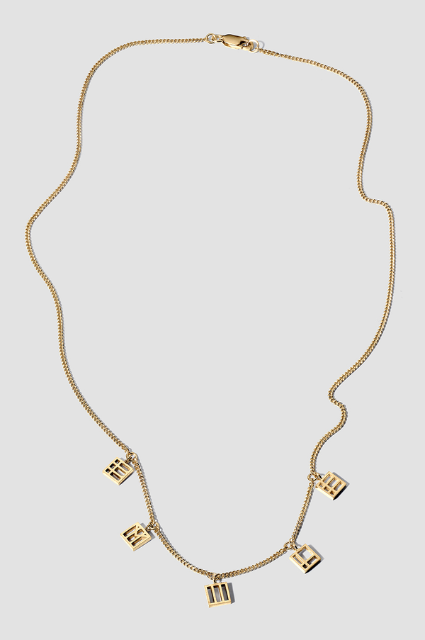 LVK Alphabet Pendant 18K Yellow Gold