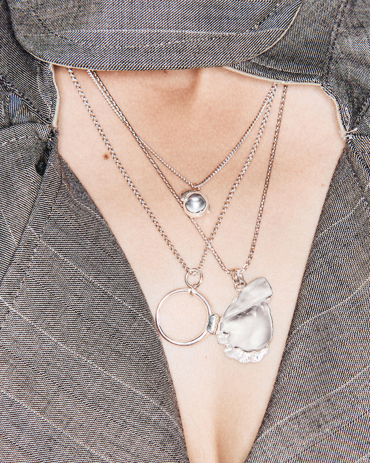 Collier Fragma 03 en argent massif