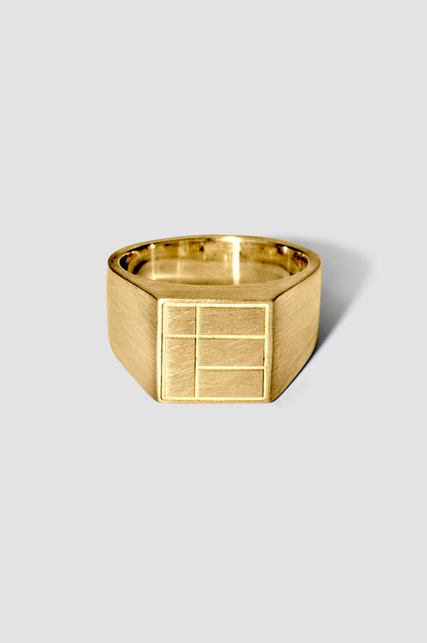 LVK Alphabet Ring 02 Gold Plated Silver