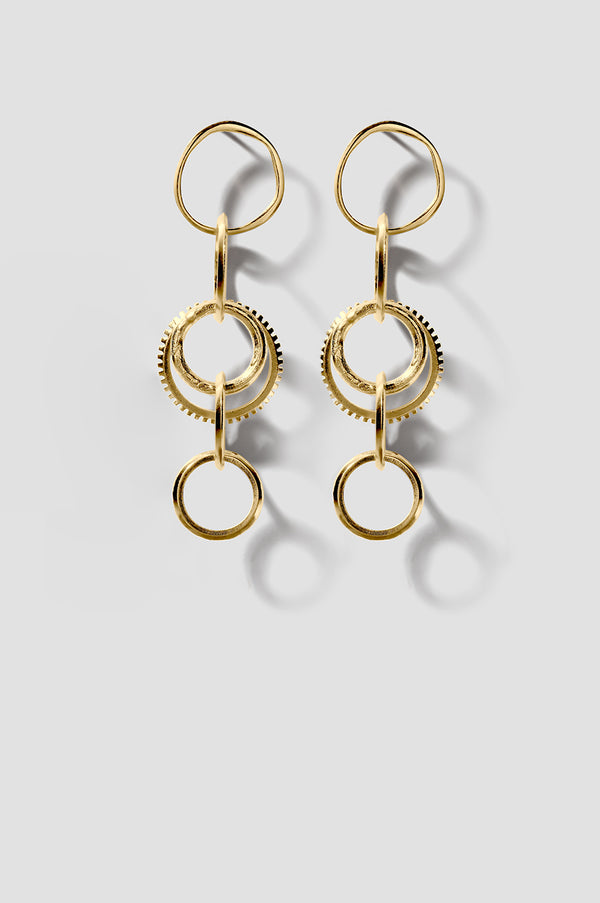 Epoc Earring 02 Gold Plated Silver