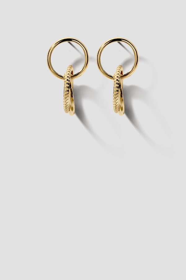Epoc Earring 04 Gold Plated Silver
