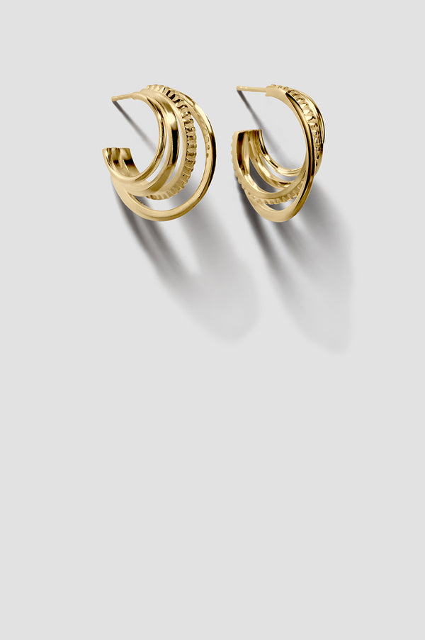 Epoc Earring 05 Gold Plated Silver