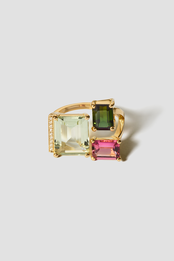 Bague Lustre 15 or jaune 18K