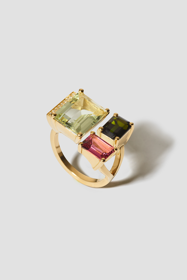 Bague Lustre 15 or jaune 18K