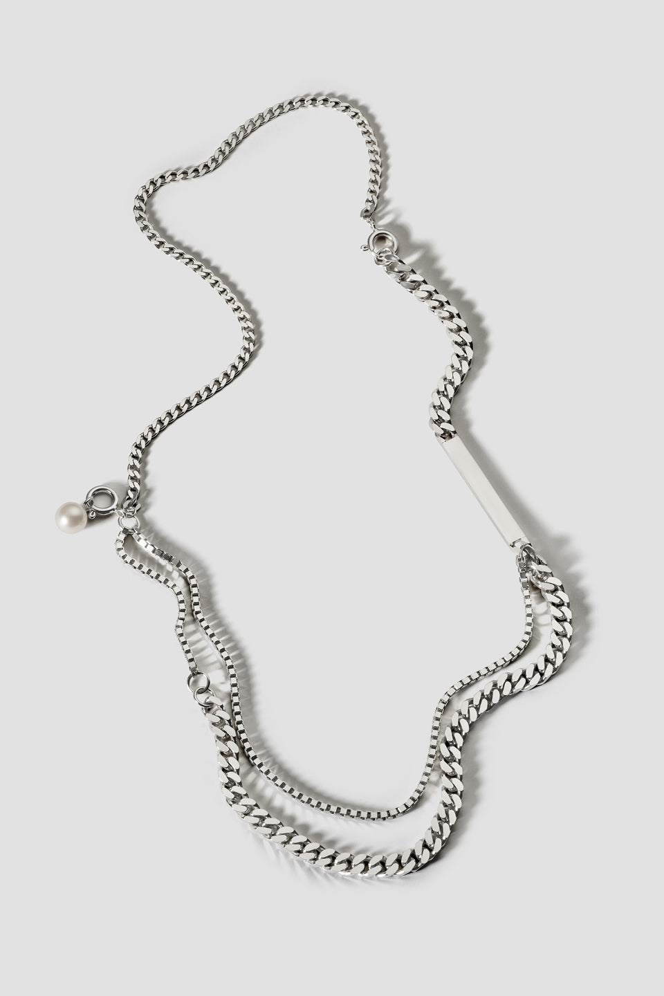 Fluid Necklace 01 Silver