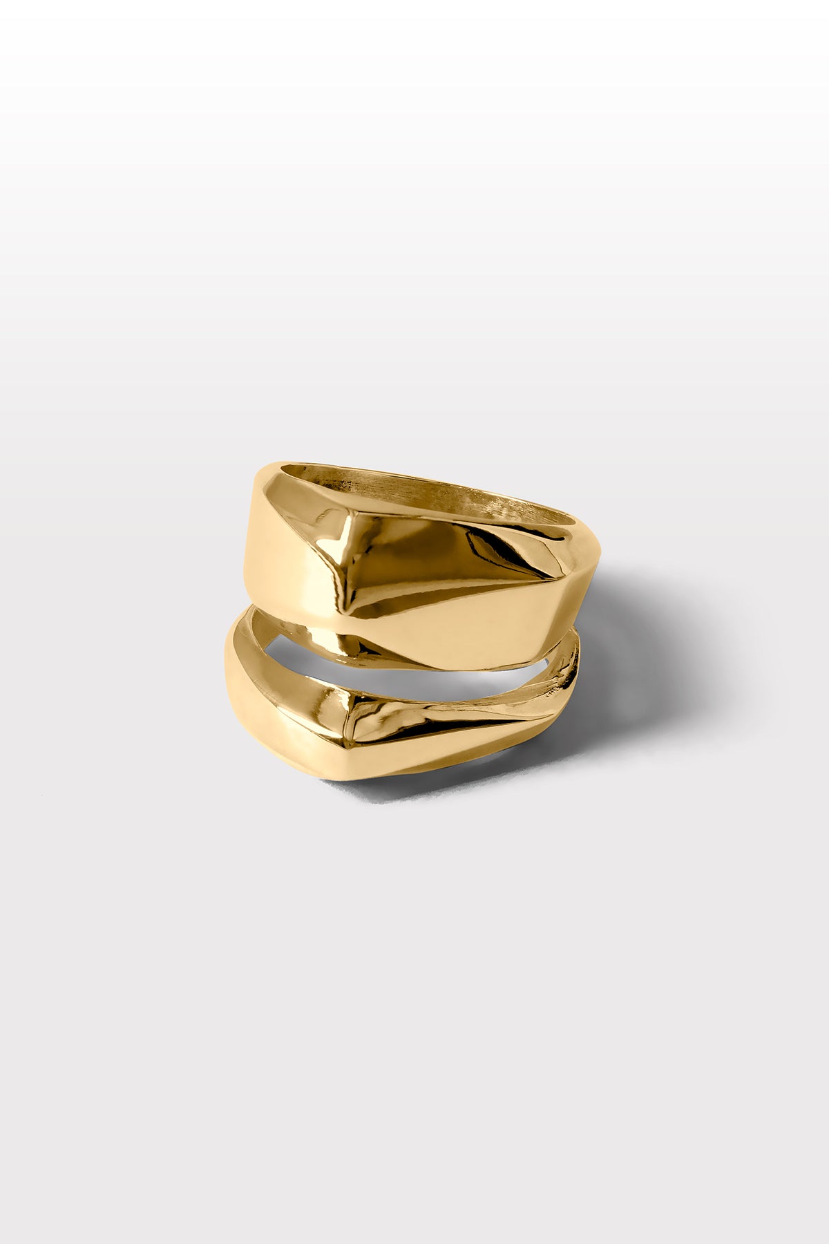 Bague Tide 04 en argent plaqué or