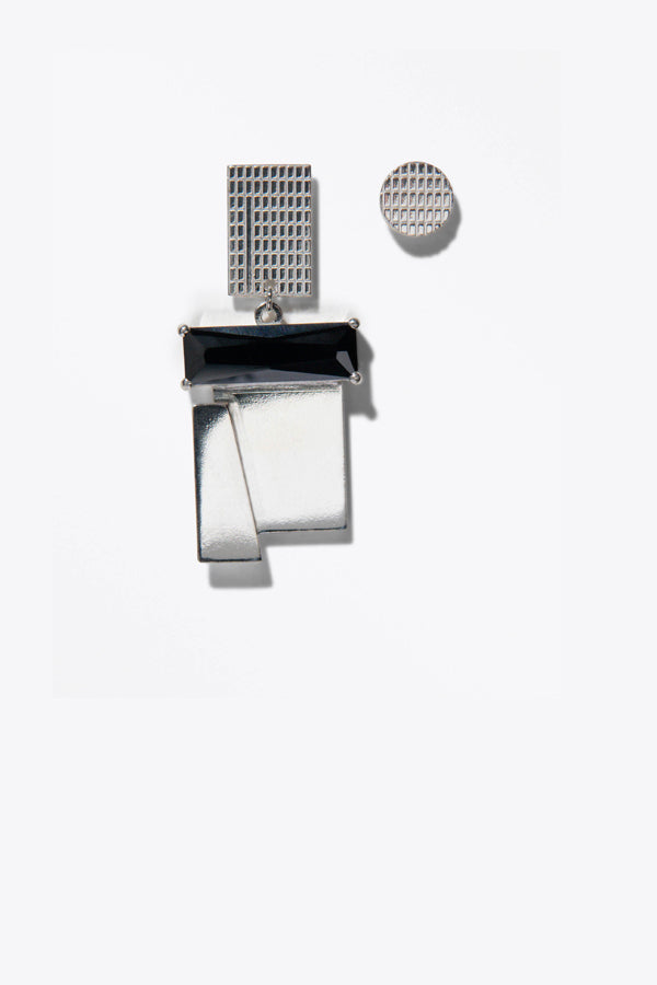 Brut Oorbel 03 Zilver