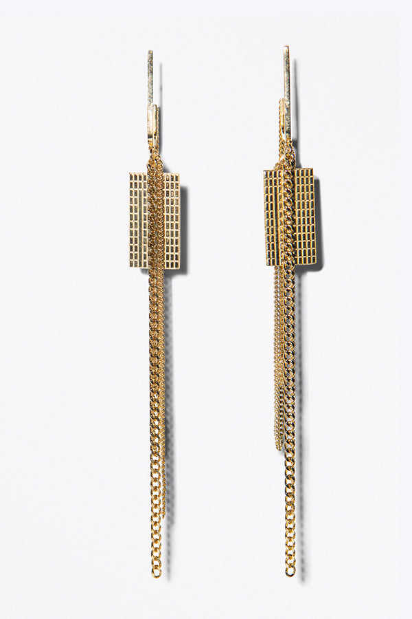 Brut Earring 06 Gold Plated Silver