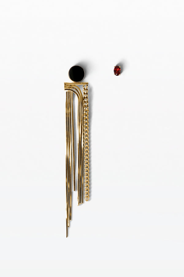 Contra Earring 07 Gold Plated Silver