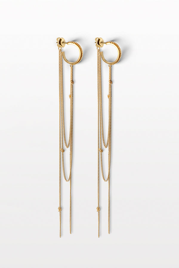 Contra Earring 06 Gold Plated Silver