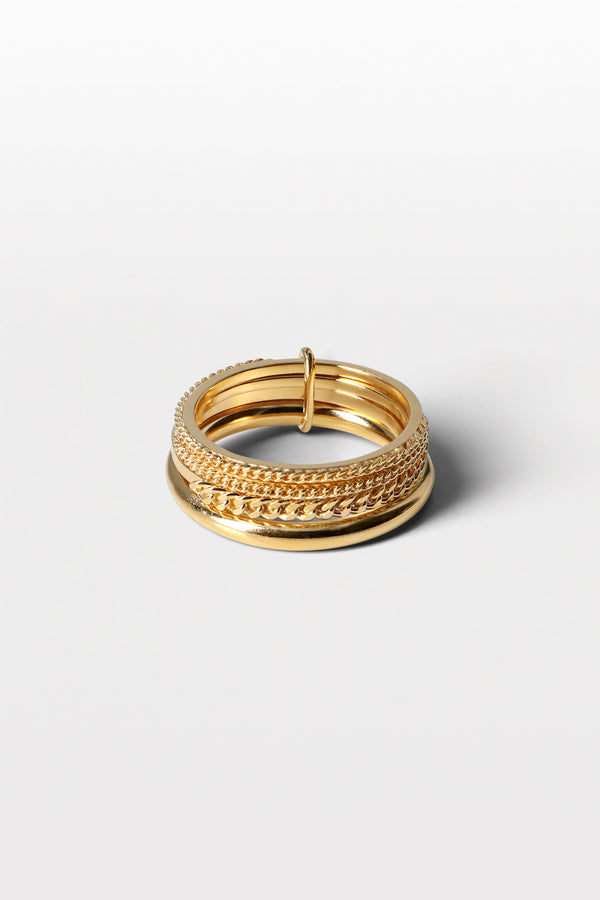 Contra Ring 02 Gold Plated Silver