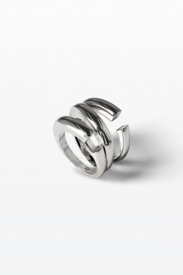 Strata Ring 05 Silver