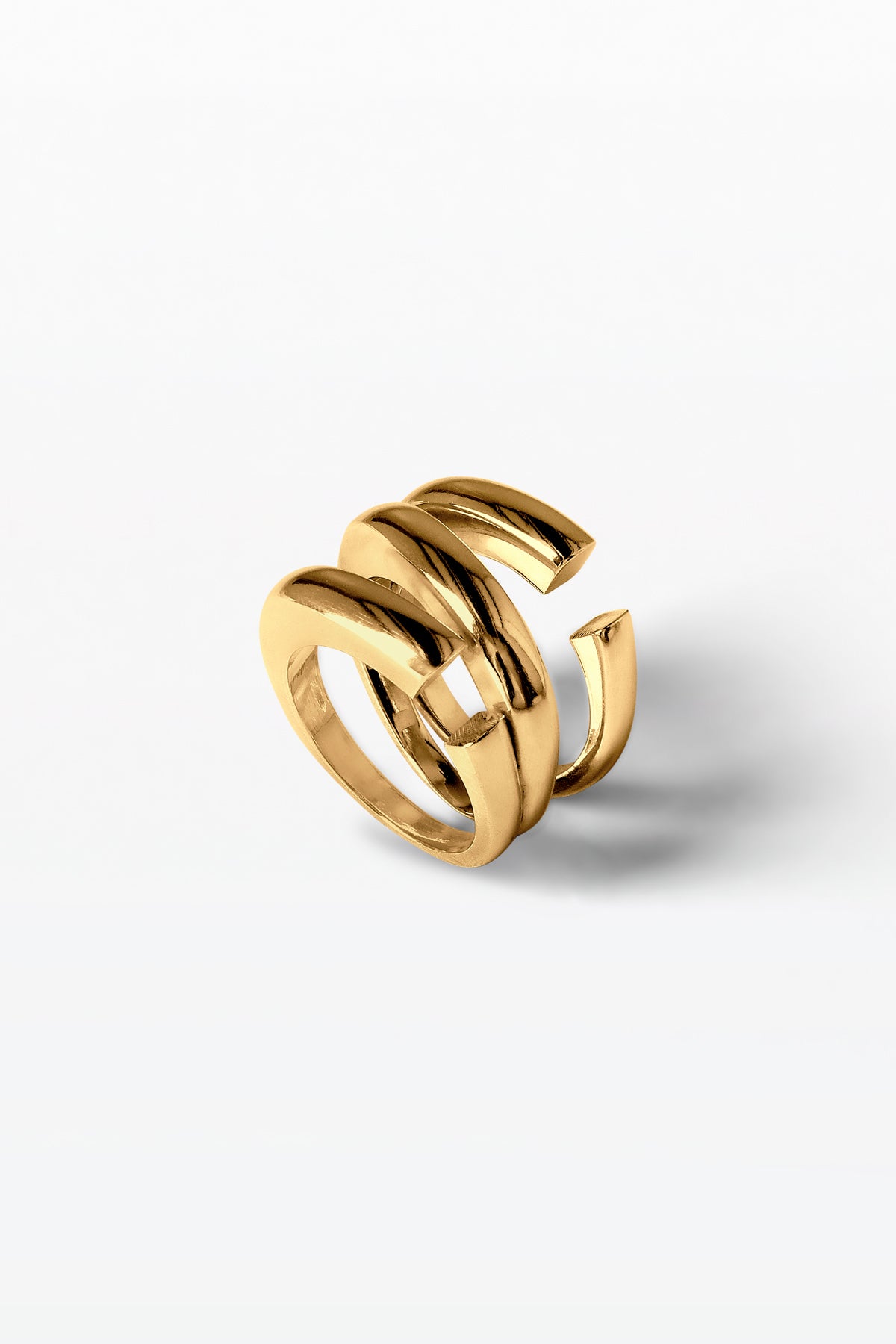 Strata Ring 05 Gold Plated Silver